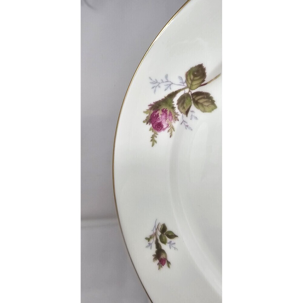 Vintage Rosenthal Petal Lane Moss Rose 7 3/4" Salad Plates Set Of 2 NEAR MINT - Picture 6 of 9